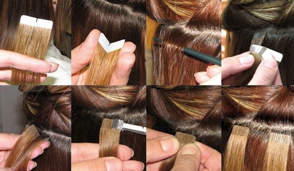 Схема наращивания волос